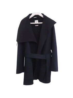 Hermes Blanket Coat 4 E0104 db Cashmere Navy Black Outerwear 1230